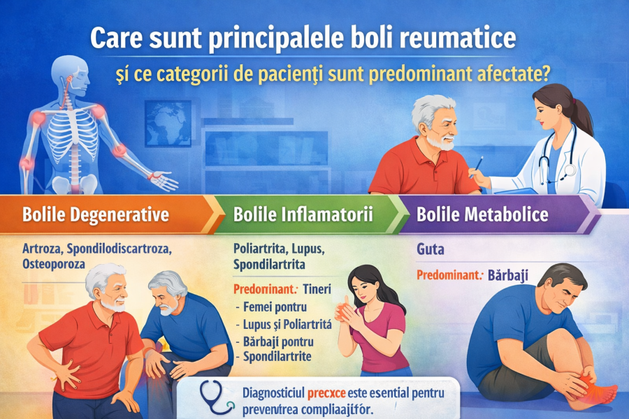 Principalele boli reumatice și pacienții pe care îi afectează