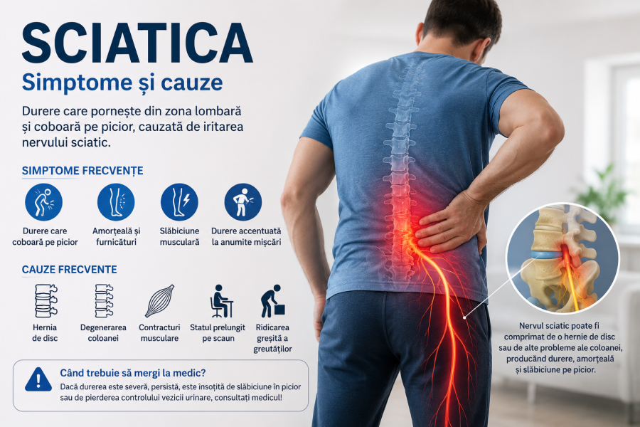 Sciatica – simptome și cauze